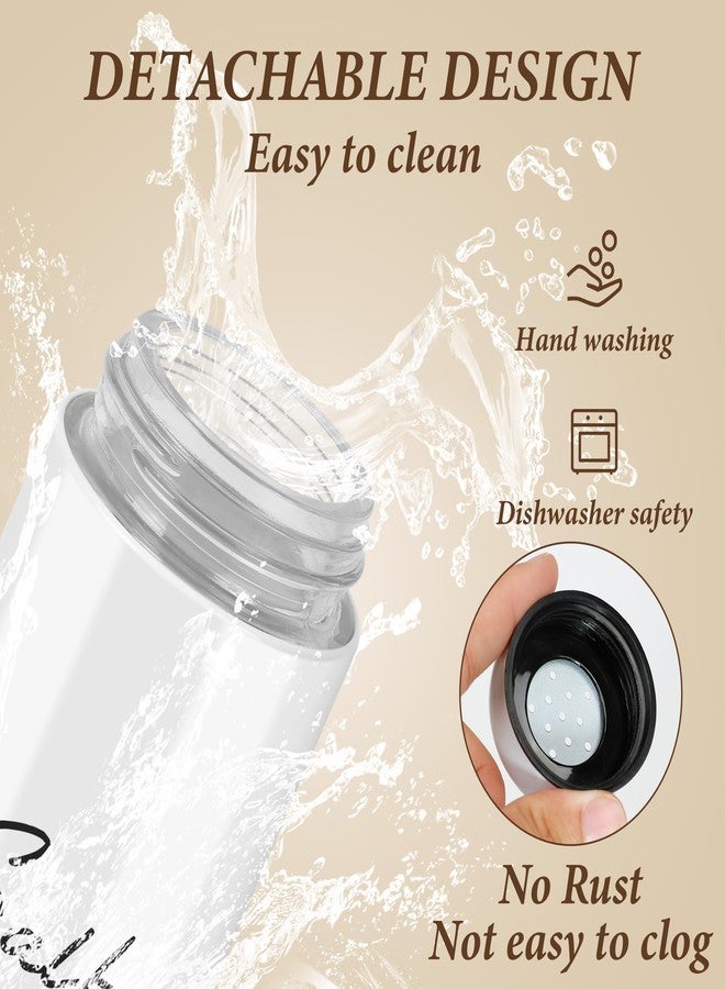 holoith Salt and Pepper Shakers Set,Kitchen Decor and Accessories for Countertop Kitchen Gadgets Cooking Table Housewarming Christmas Gift Refillable Design (Black + White) - Image 4